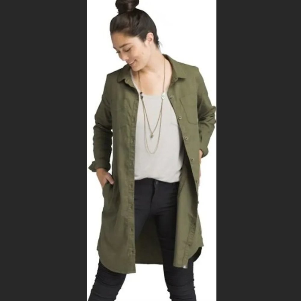 Prana Yarrow Dress in Cargo Green